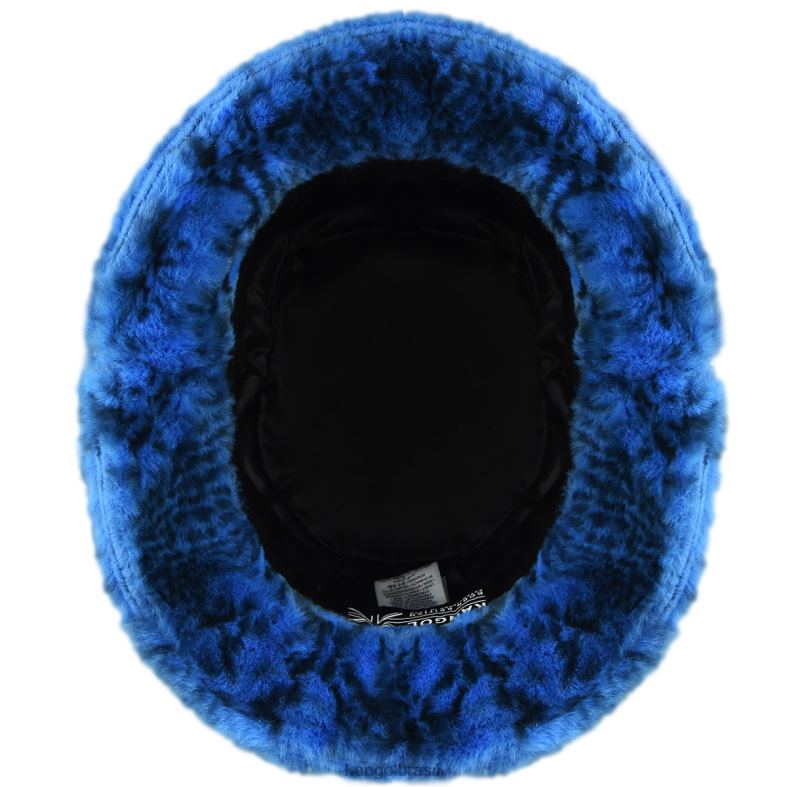 chapelaria | Kangol unissex cobra azul balde de pele falsa Z4880711