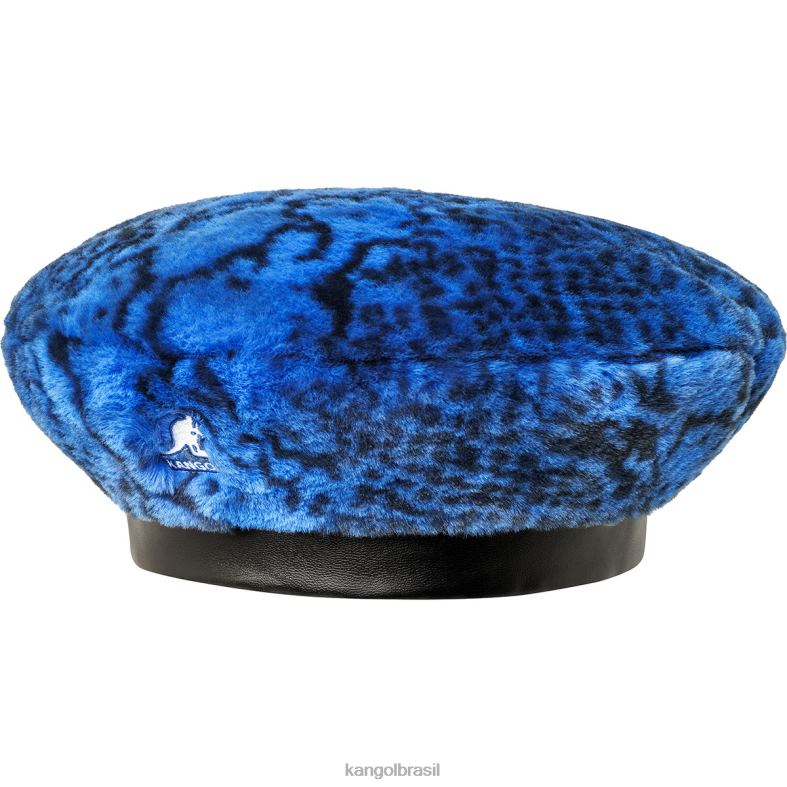 chapelaria | Kangol unissex cobra azul boina de pele falsa Z4880408