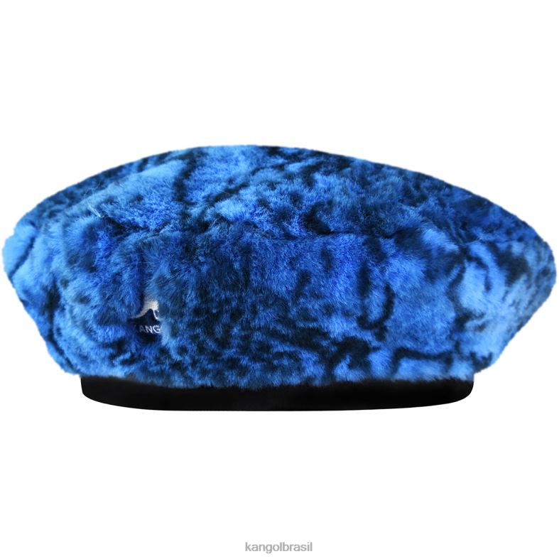 chapelaria | Kangol unissex cobra azul boina de pele falsa Z4880408