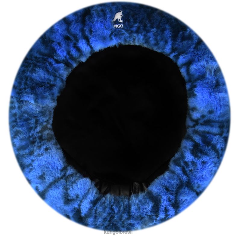 chapelaria | Kangol unissex cobra azul boina de pele falsa Z4880408