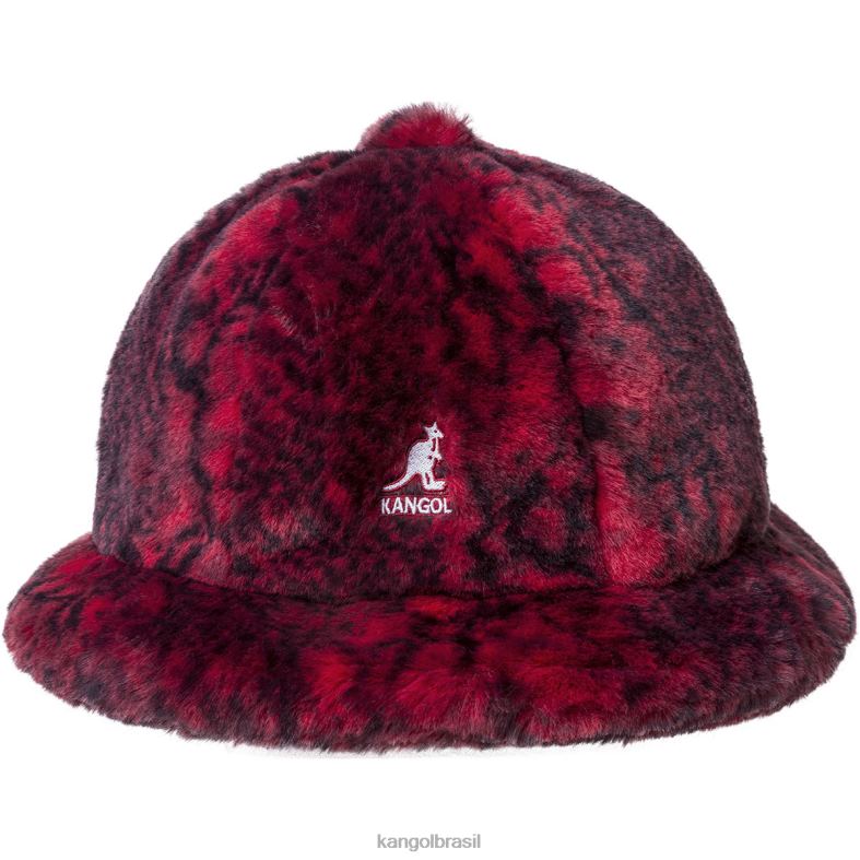 chapelaria | Kangol unissex cobra vermelha pele falsa casual Z4880703