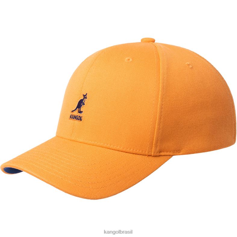 chapelaria | Kangol unissex damasco laranja beisebol flexfit de lã Z4880330