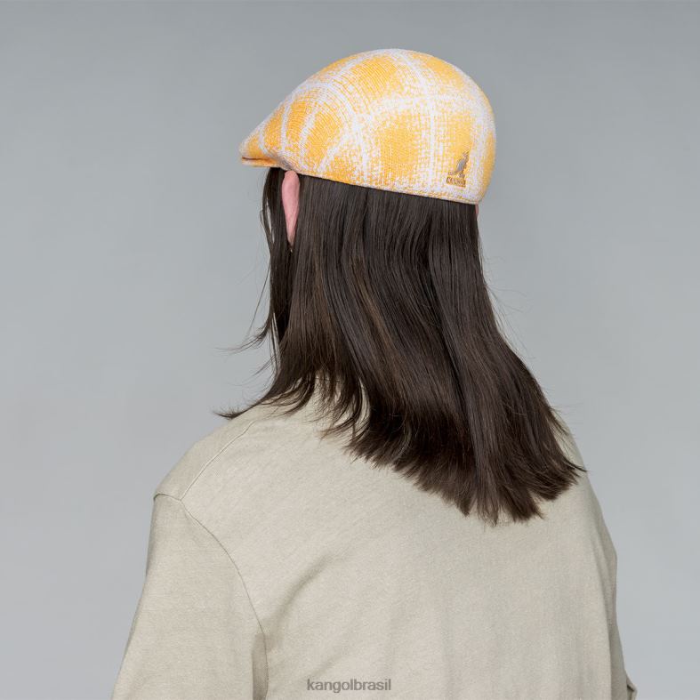 chapelaria | Kangol unissex damasco quente/branco xadrez grunge 507 Z4880230