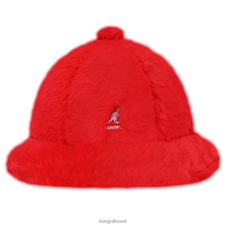chapelaria | Kangol unissex escarlate pele falsa casual Z4880701