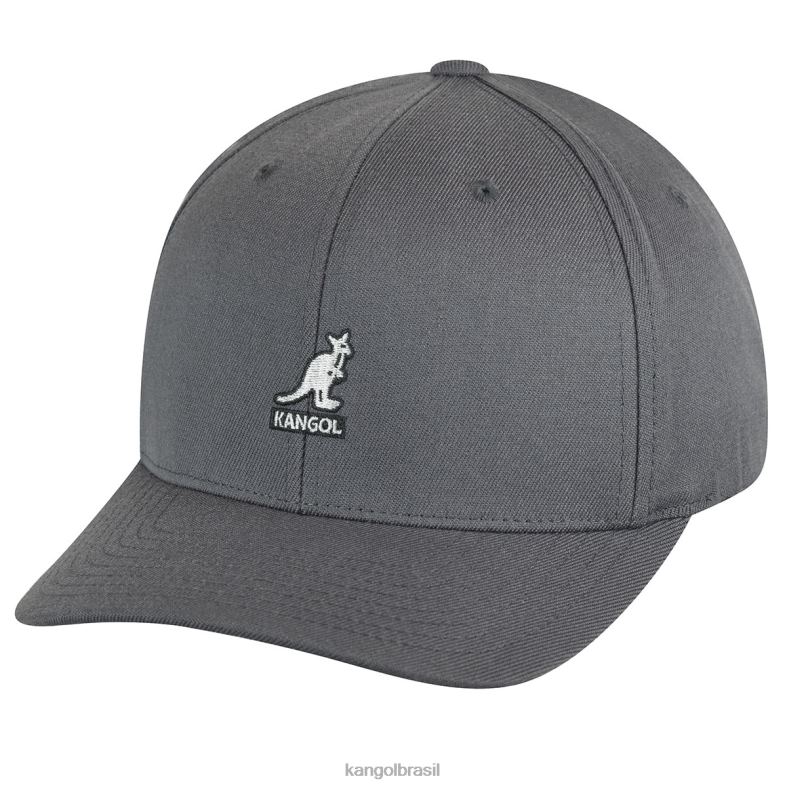 chapelaria | Kangol unissex flanela escura beisebol flexfit de lã Z4880317