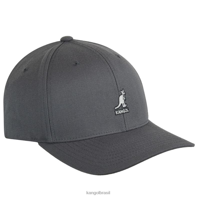chapelaria | Kangol unissex flanela escura beisebol flexfit de lã Z4880317