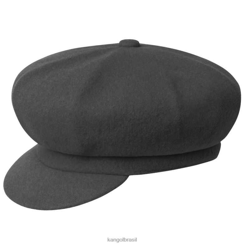chapelaria | Kangol unissex flanela escura cabeça de lã Z4880893