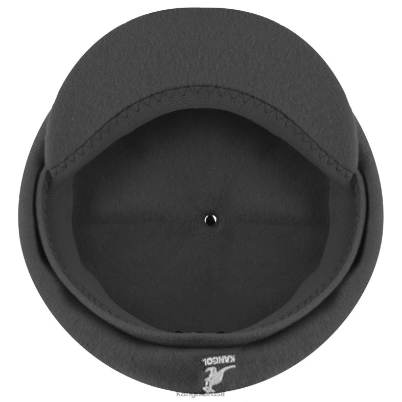 chapelaria | Kangol unissex flanela escura cabeça de lã Z4880893