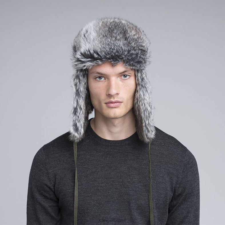 chapelaria | Kangol unissex flanela escura lã ushanka Z4880852