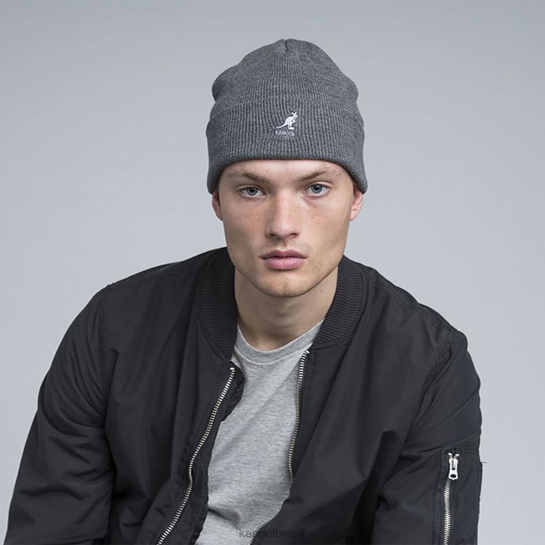 chapelaria | Kangol unissex flanela escura manguito de acrílico puxar Z4880846