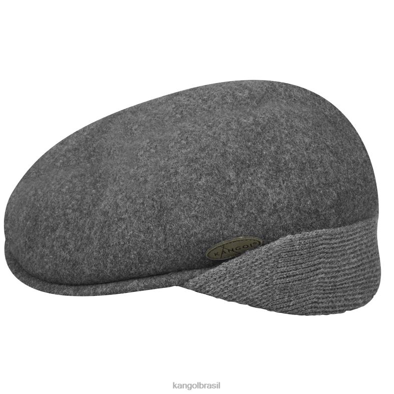 chapelaria | Kangol unissex flanela escura protetor de orelha de lã 504 Z4880149