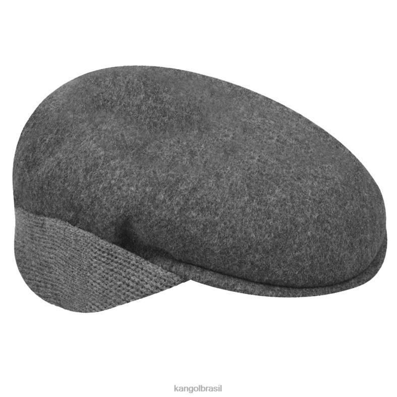 chapelaria | Kangol unissex flanela escura protetor de orelha de lã 504 Z4880149