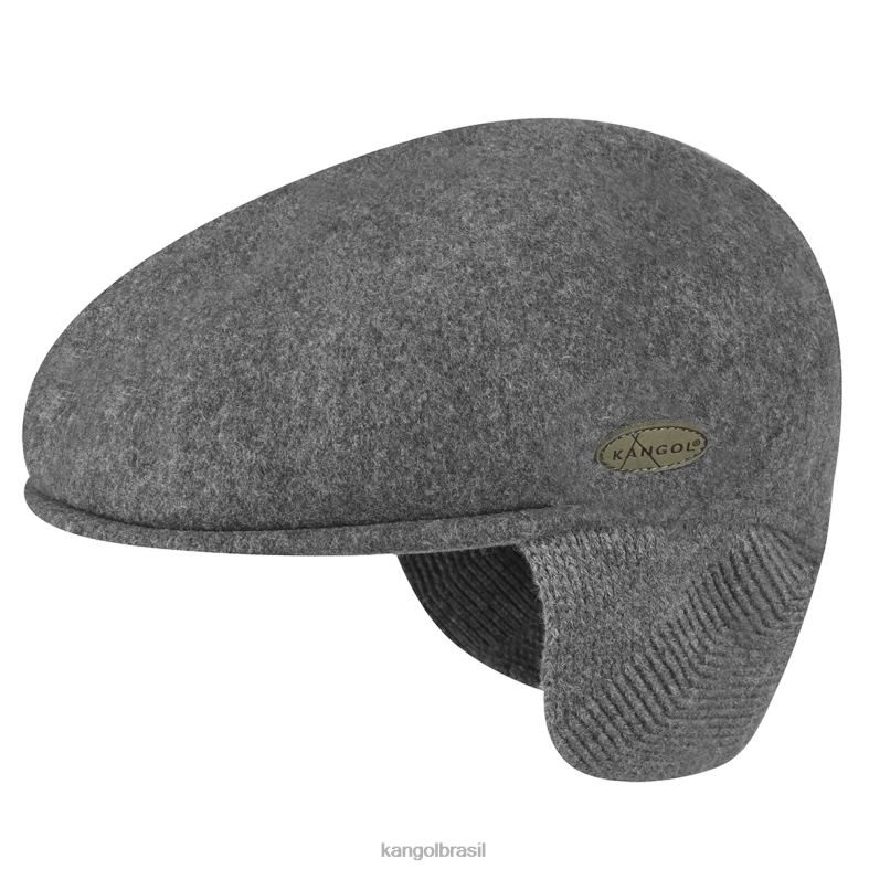 chapelaria | Kangol unissex flanela escura protetor de orelha de lã 504 Z4880149
