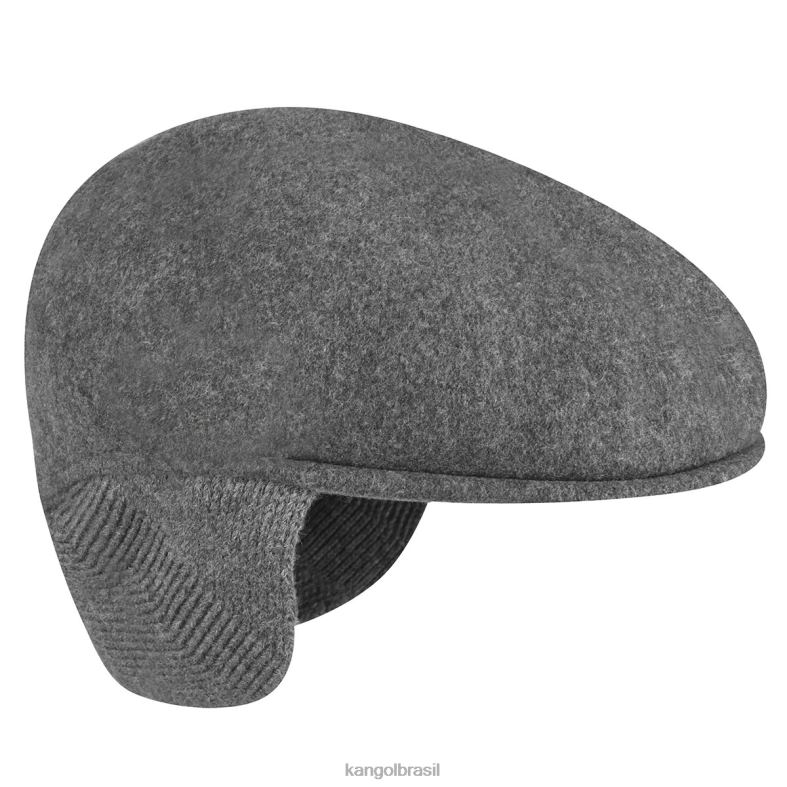 chapelaria | Kangol unissex flanela escura protetor de orelha de lã 504 Z4880149
