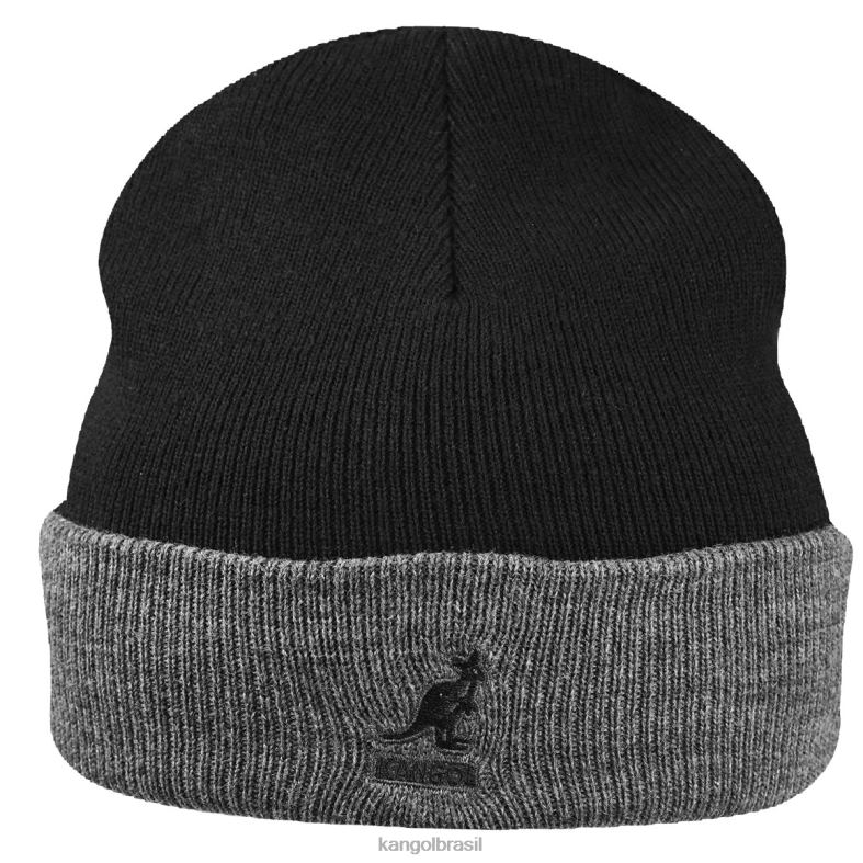 chapelaria | Kangol unissex flanela preta/escura manguito de acrílico puxar Z4880842