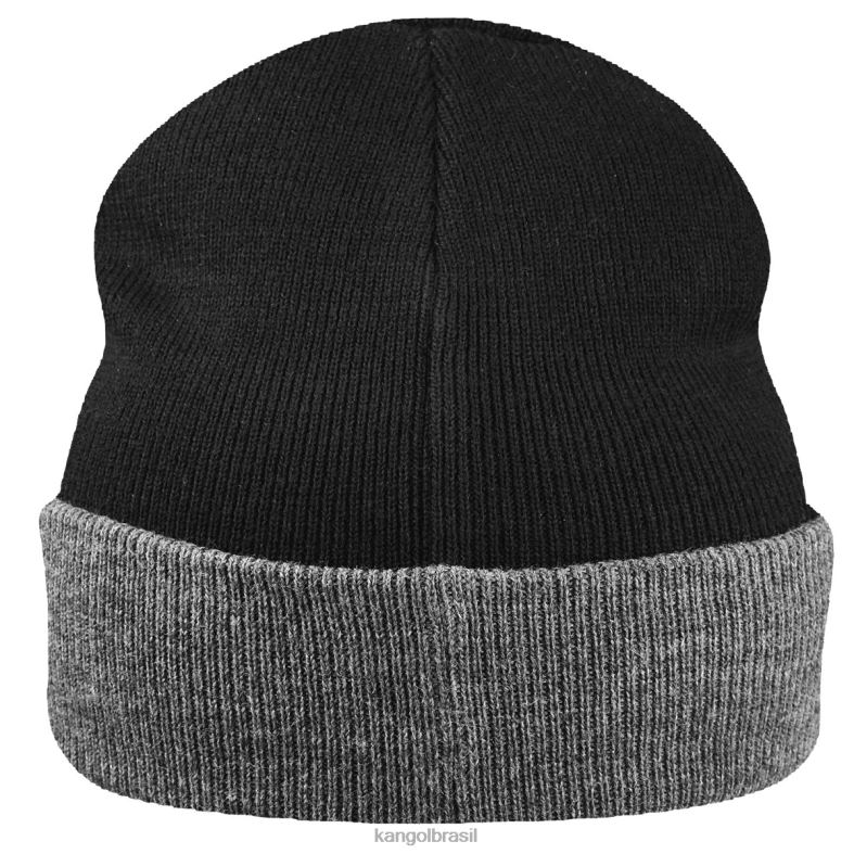 chapelaria | Kangol unissex flanela preta/escura manguito de acrílico puxar Z4880842