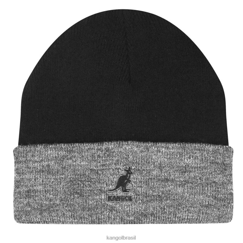 chapelaria | Kangol unissex flanela preta/escura manguito de acrílico puxar Z4880842