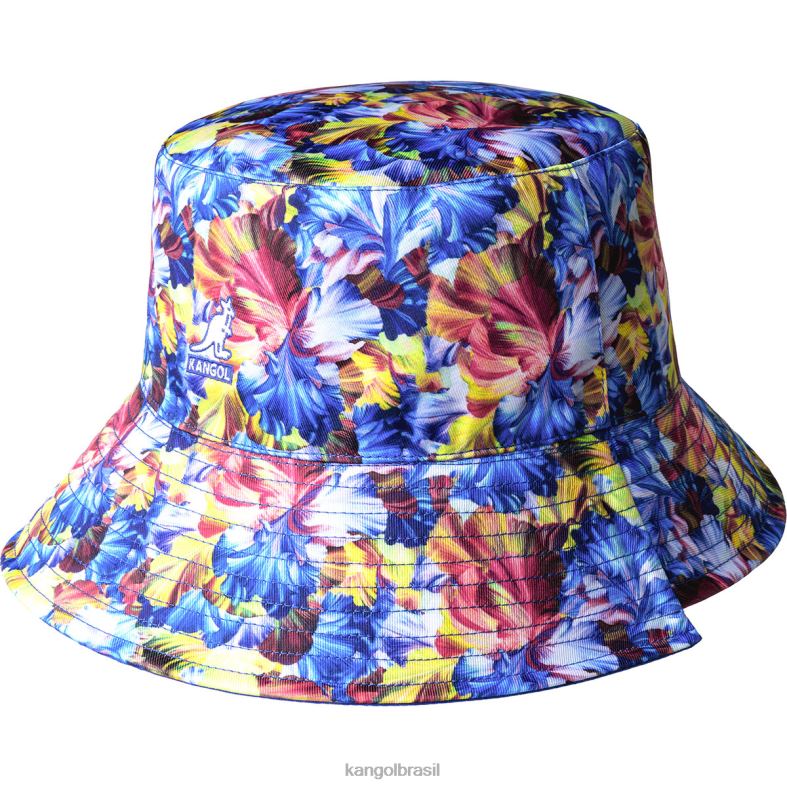 chapelaria | Kangol unissex floral azul estrelado balde reversível floral Z4880458
