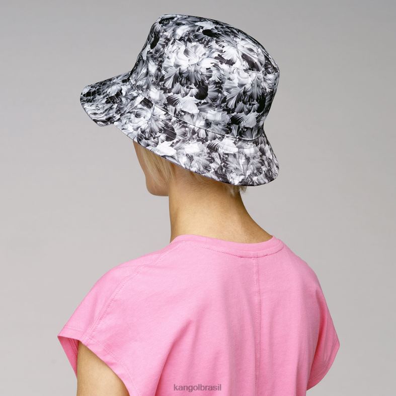chapelaria | Kangol unissex floral preto balde reversível floral Z4880456