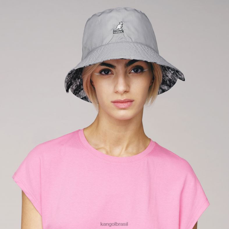 chapelaria | Kangol unissex floral preto balde reversível floral Z4880456