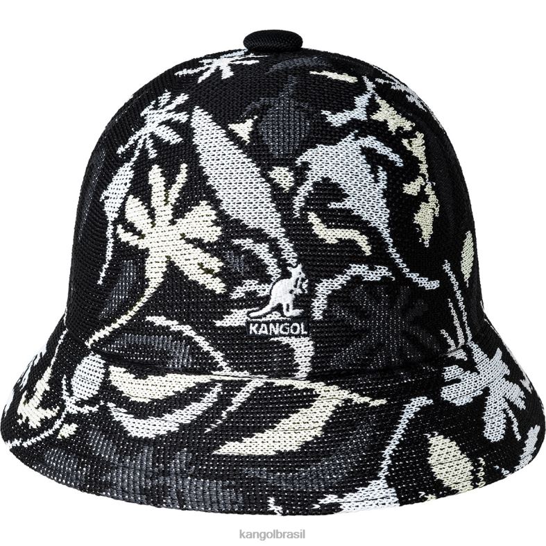 chapelaria | Kangol unissex floral preto casual floral de rua Z4880487