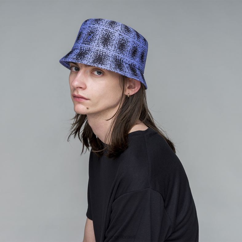 chapelaria | Kangol unissex fontes profundas/lilás gelado caixa xadrez grunge Z4880656