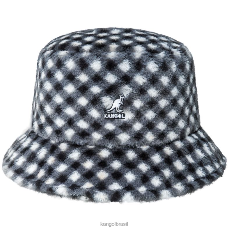 chapelaria | Kangol unissex guingão preto balde de pele falsa Z4880710