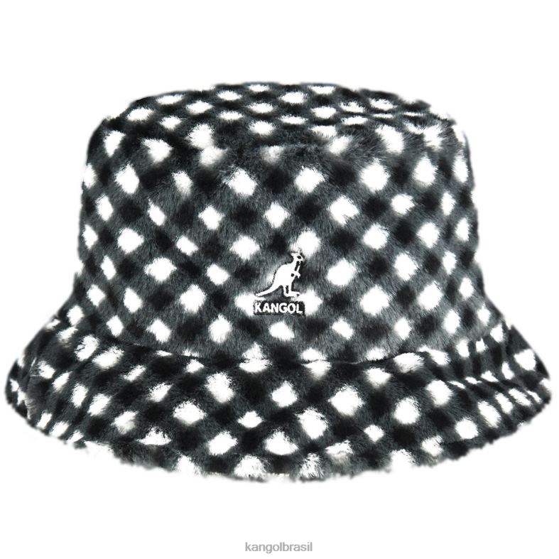 chapelaria | Kangol unissex guingão preto balde de pele falsa Z4880710
