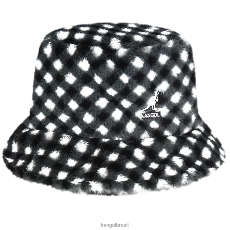 chapelaria | Kangol unissex guingão preto balde de pele falsa Z4880710