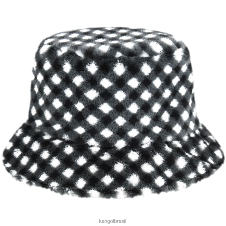 chapelaria | Kangol unissex guingão preto balde de pele falsa Z4880710