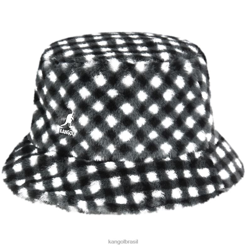 chapelaria | Kangol unissex guingão preto balde de pele falsa Z4880710
