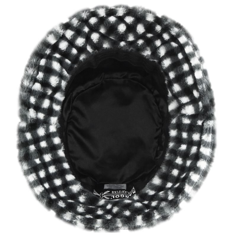 chapelaria | Kangol unissex guingão preto balde de pele falsa Z4880710