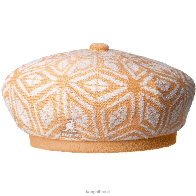 chapelaria | Kangol unissex leite de mamão/branco boina jax diamante Z4880396