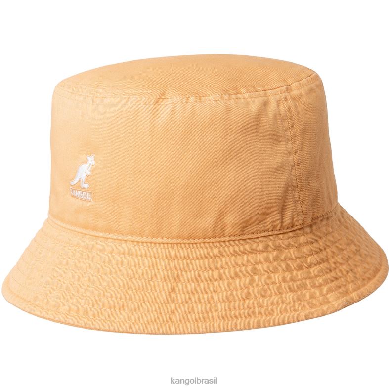 chapelaria | Kangol unissex leite de mamão chapéu balde lavado Z4880592