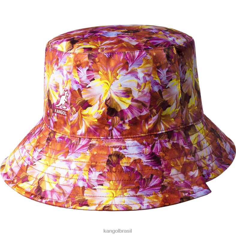chapelaria | Kangol unissex leite de mamão floral balde reversível floral Z4880457