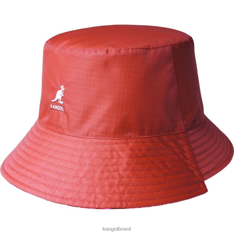 chapelaria | Kangol unissex leite de mamão floral balde reversível floral Z4880457