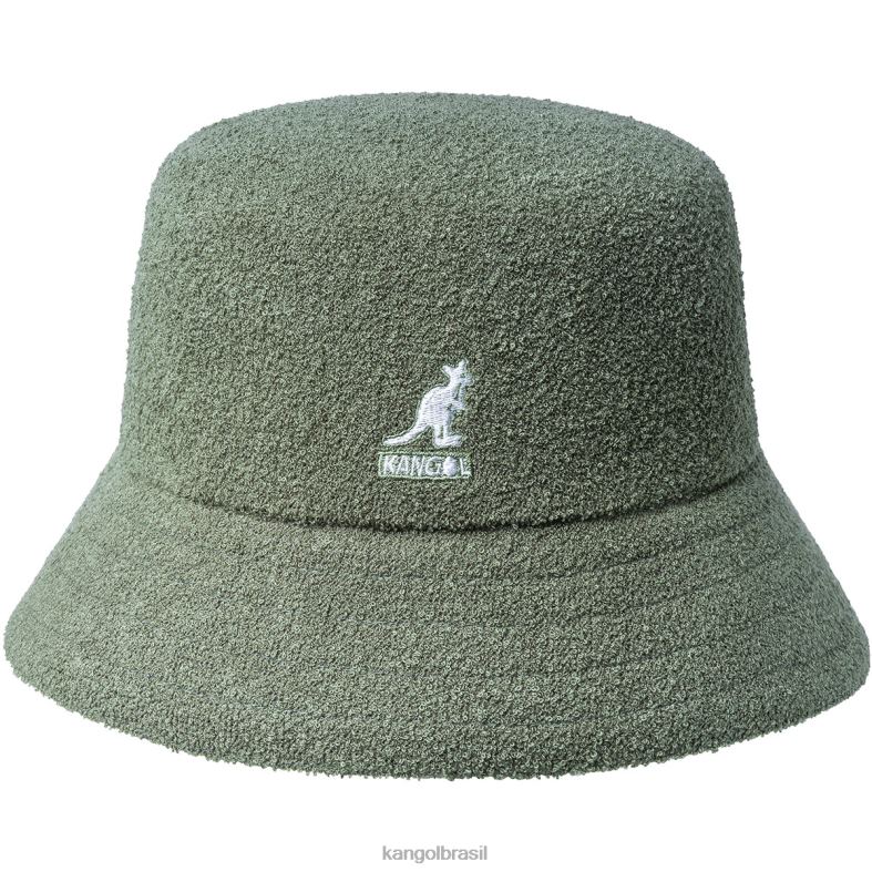 chapelaria | Kangol unissex óleo verde balde de bermudas Z4880624