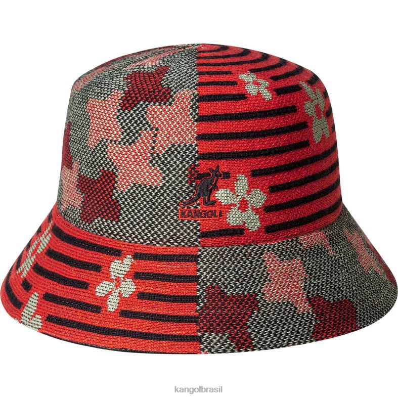 chapelaria | Kangol unissex óleo verde/brilho cereja natureza flip lahinch Z4880568