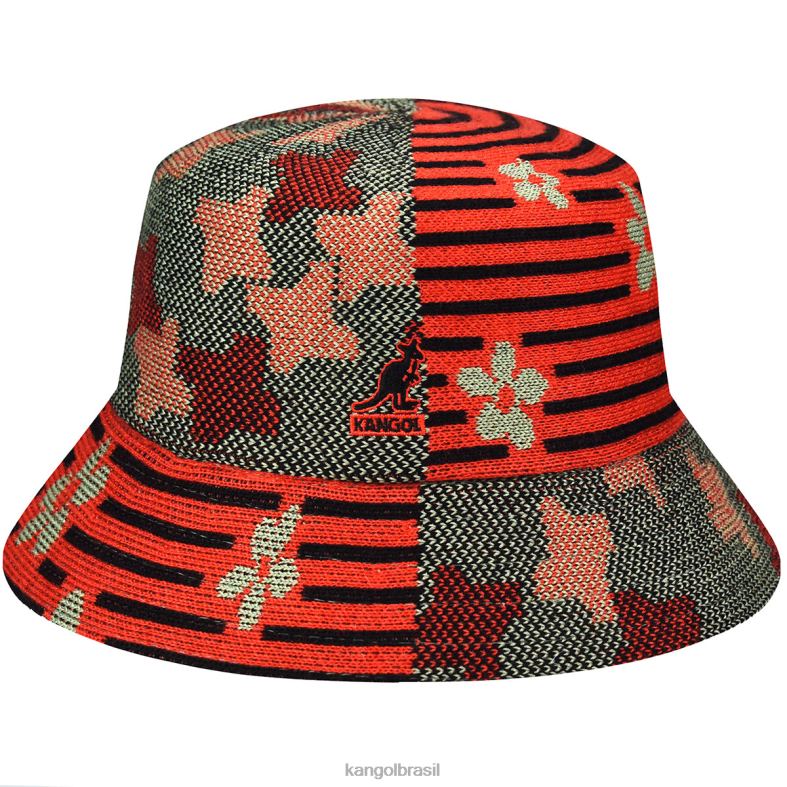 chapelaria | Kangol unissex óleo verde/brilho cereja natureza flip lahinch Z4880568
