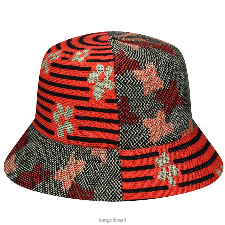 chapelaria | Kangol unissex óleo verde/brilho cereja natureza flip lahinch Z4880568