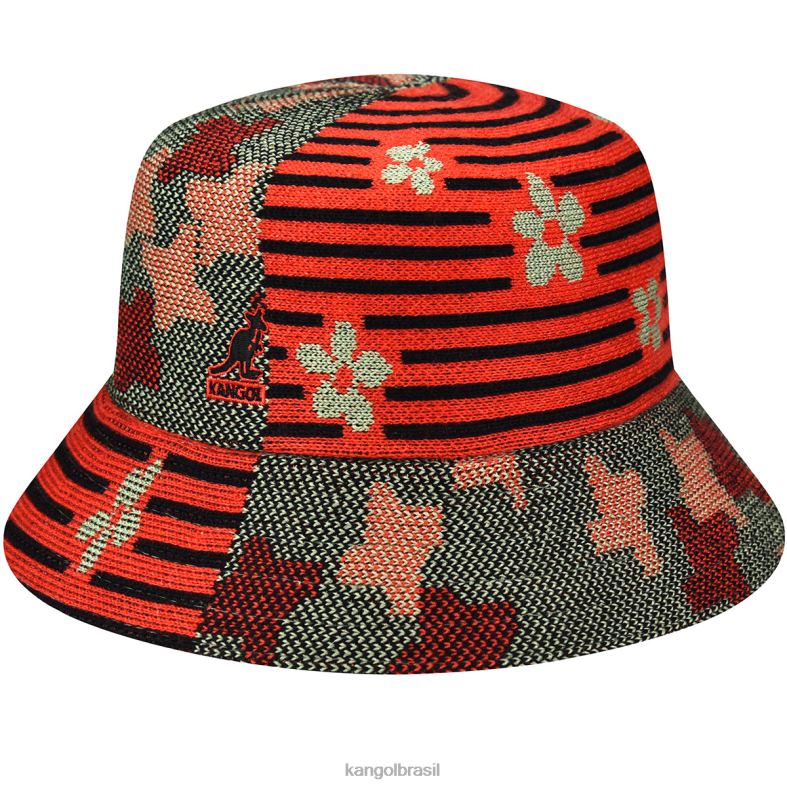 chapelaria | Kangol unissex óleo verde/brilho cereja natureza flip lahinch Z4880568
