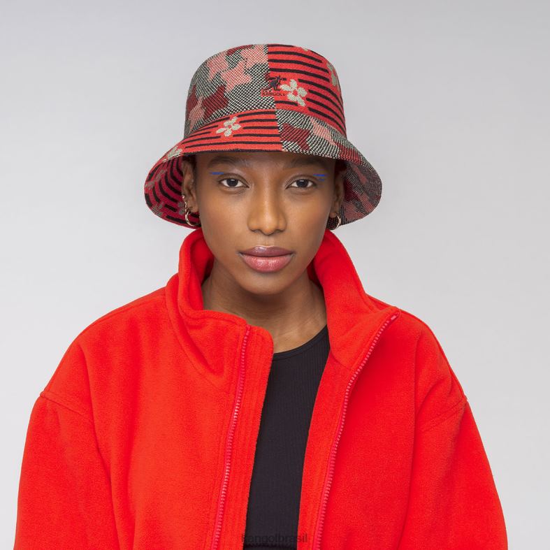 chapelaria | Kangol unissex óleo verde/brilho cereja natureza flip lahinch Z4880568