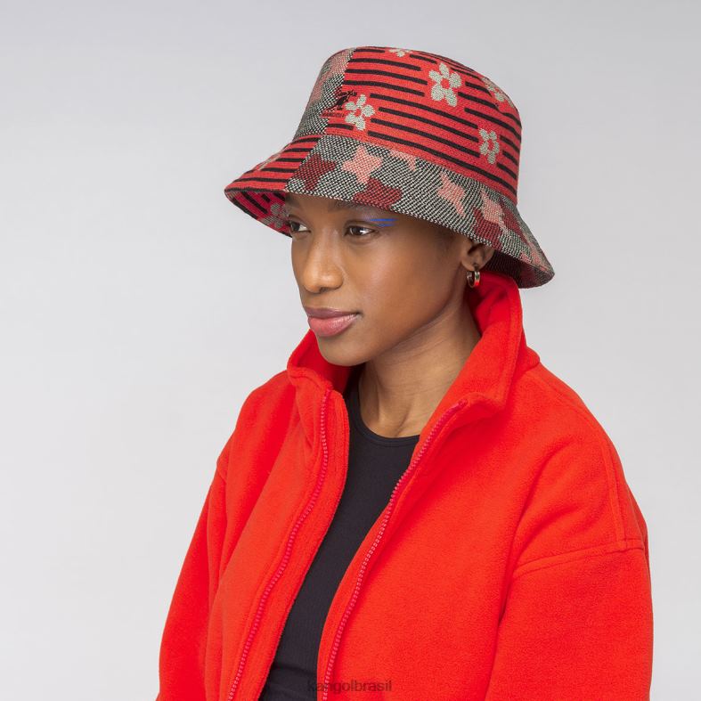 chapelaria | Kangol unissex óleo verde/brilho cereja natureza flip lahinch Z4880568