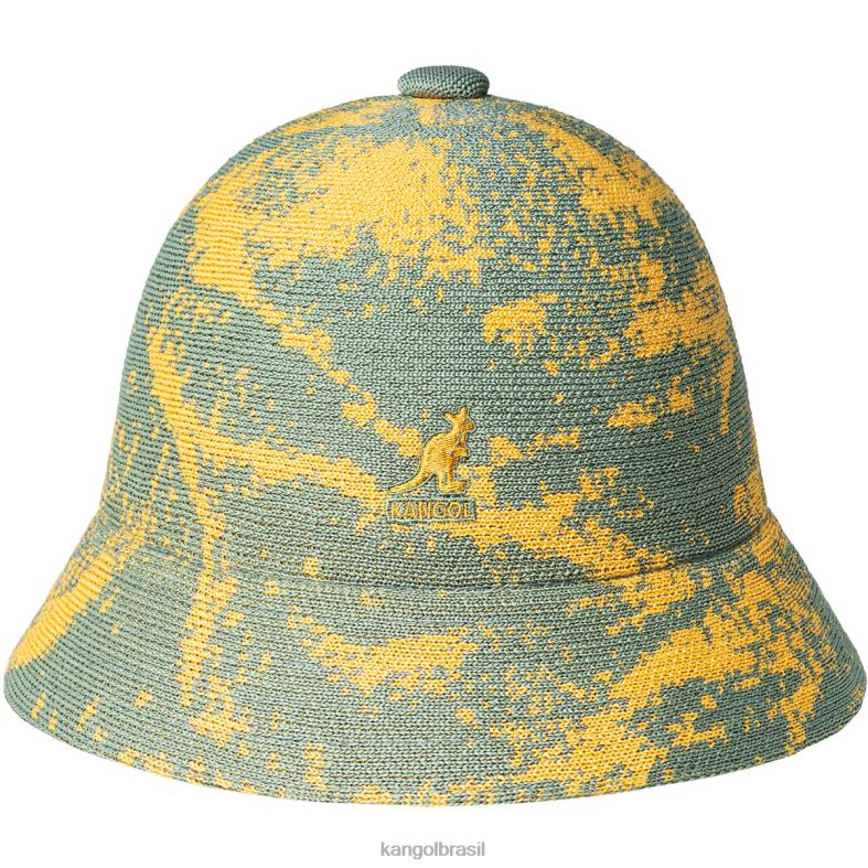 chapelaria | Kangol unissex óleo verde/damasco quente aerógrafo casual Z4880653