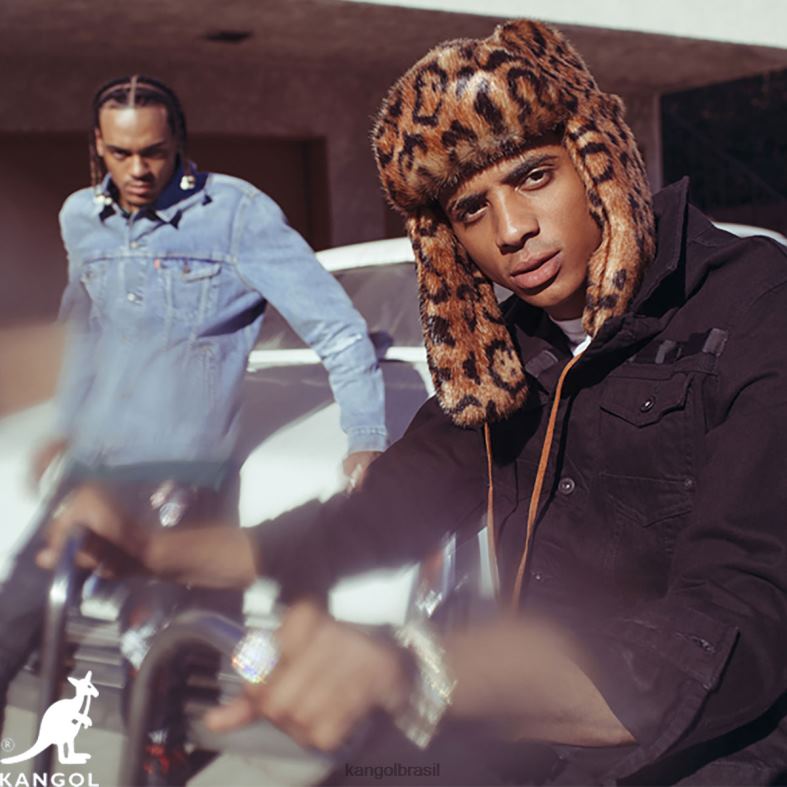 chapelaria | Kangol unissex leopardo caçador de leopardos Z4880825