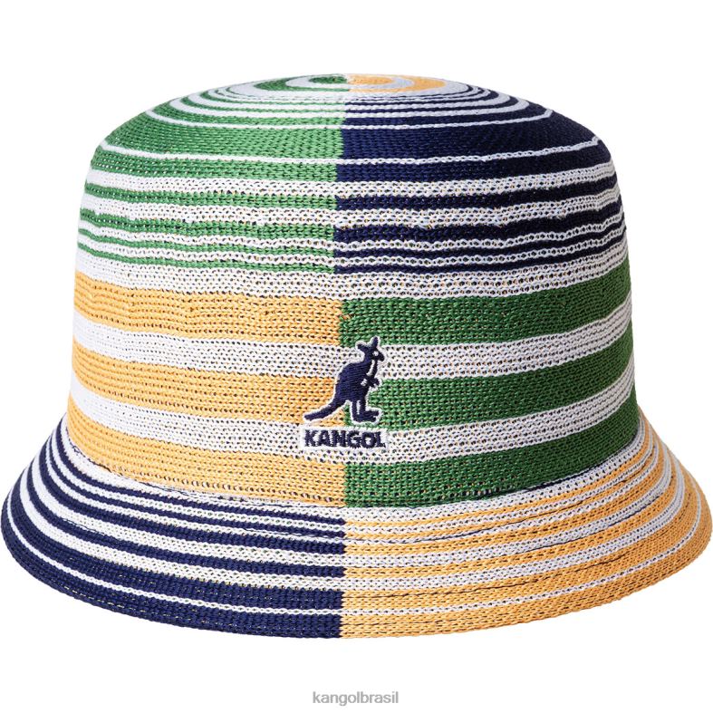 chapelaria | Kangol unissex listra branca caixa de listras digitais Z4880497