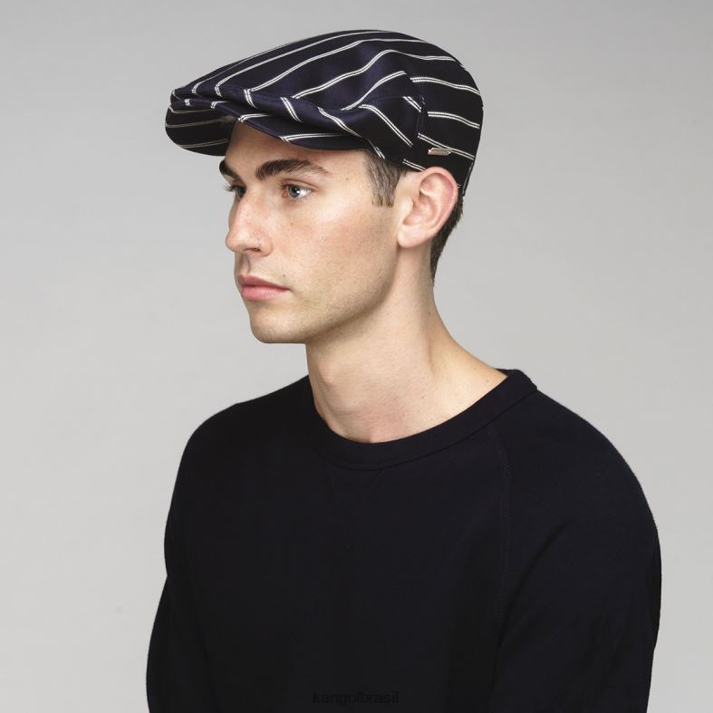 chapelaria | Kangol unissex listra dupla preta seixos britânicos Z4880771