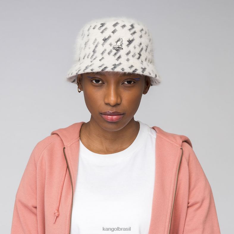 chapelaria | Kangol unissex marfim/preto caixa de matriz furgora Z4880559