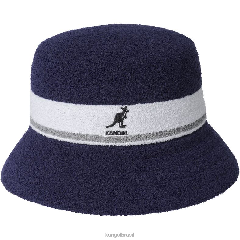 chapelaria | Kangol unissex marinha balde de listras bermudas Z4880644