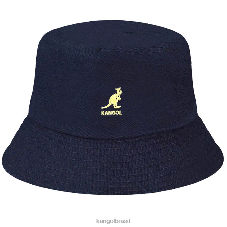 chapelaria | Kangol unissex marinha chapéu balde lavado Z4880580
